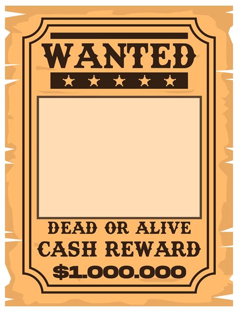 Wanted Poster Printable Template: Create A Professional-Looking Poster In No Time