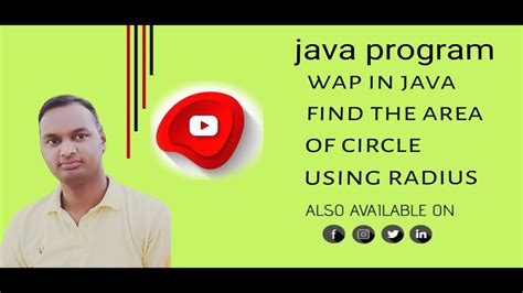 wap to calculate area of circle in java