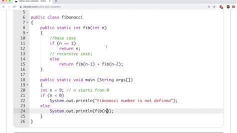 wap to print fibonacci series using recursion in java