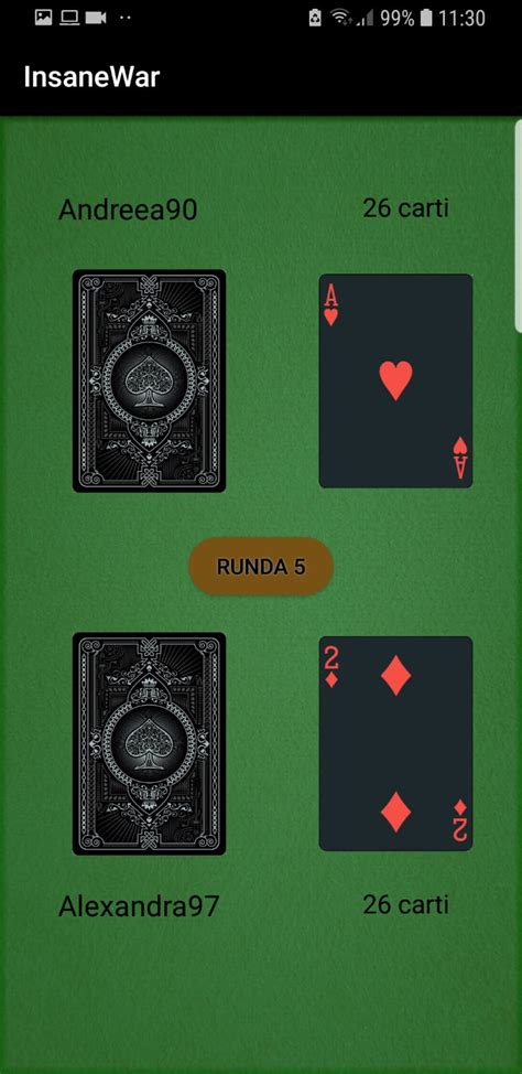 War Card Game Code Java