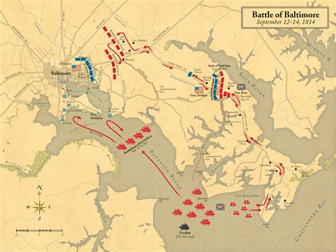 war of 1812 baltimore battle map