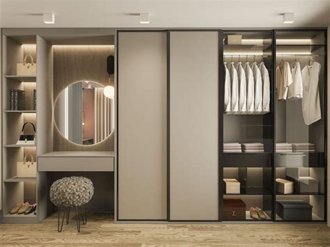 Wardrobe Design With Dressing Table For Bedroom