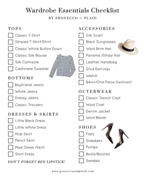 Wardrobe Essentials List