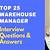 warehouse manager interview questions