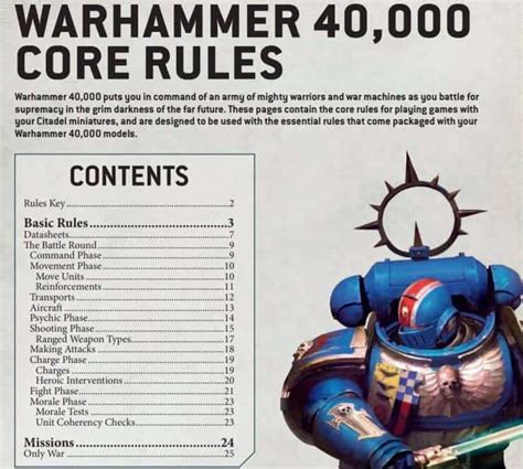 warhammer 40k core rules 9th pdf