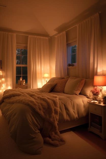 Warm and inviting lighting for bedroom
