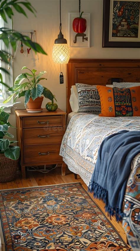 Warm Inviting Lighting in Boho Bedroom