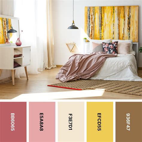 warm palette for a bedroom