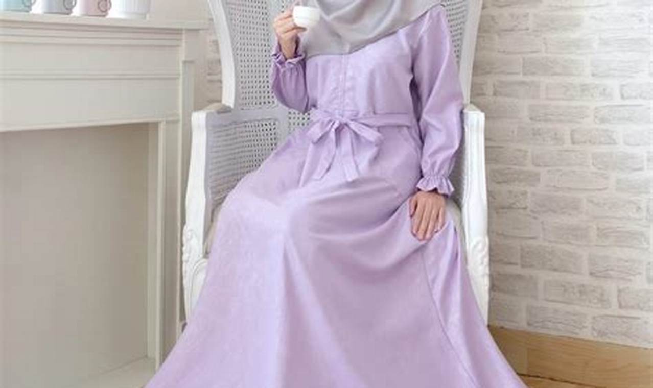 warna hijab yang cocok untuk baju warna ungu