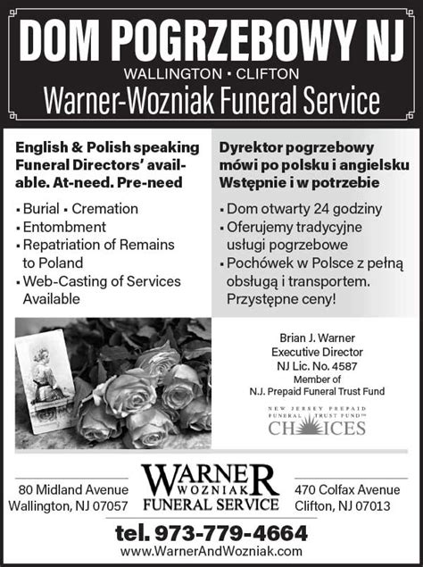 warner funeral home wallington nj