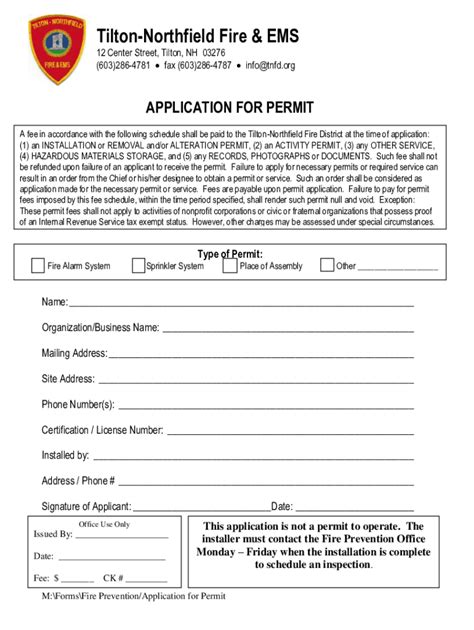 Warner Nh Fire Permit