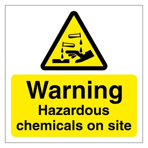 Warning Hazardous Chemicals Sign