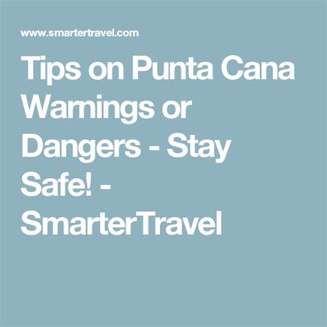 warning punta cana travel tips