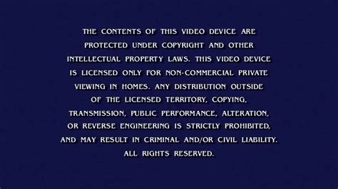 warning screen paramount