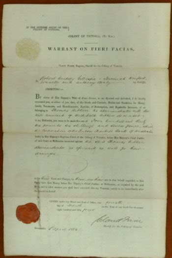 warrant for arrest victoria