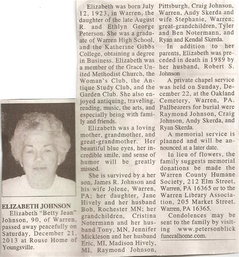 warren observer obituaries
