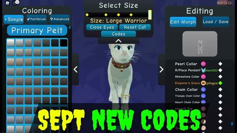 Roblox Warrior Cats Codes (September 2022) WCUE Free Items Working code