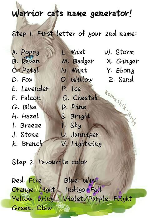 Warrior Cat Names for Toms