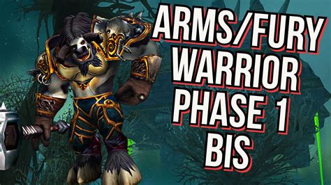 warrior fury arms bis gear classic wow