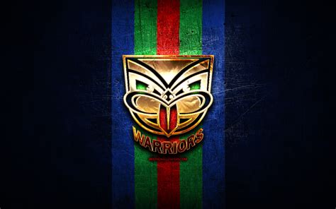 warrior logo blue background