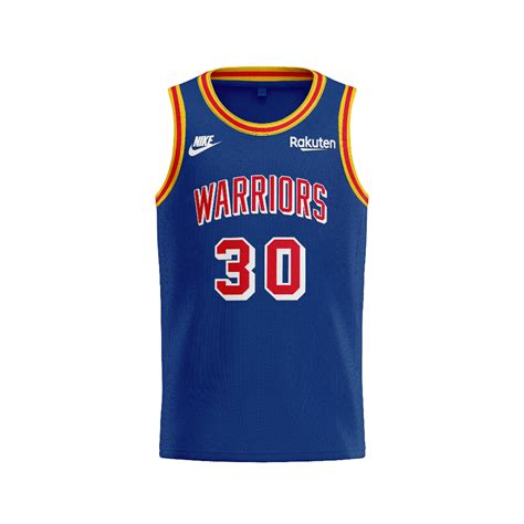 warriors blue and red jersey