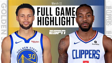 warriors vs clippers youtube
