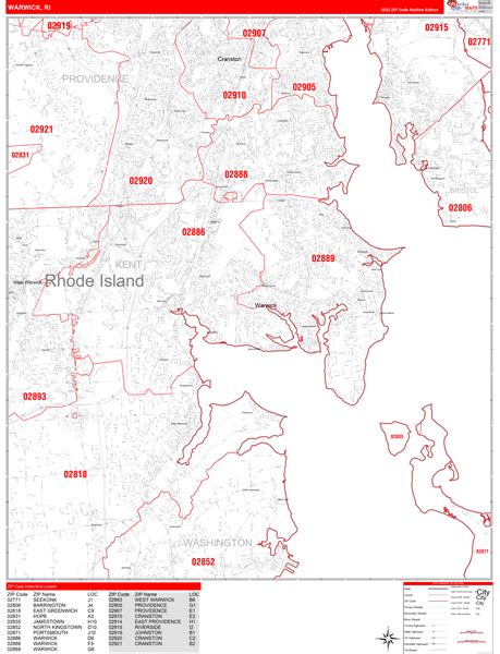 Warwick Ri Zip Code Map