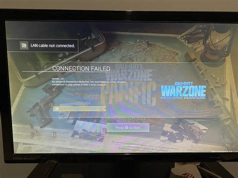Warzone Ps4 Lan Cable Not Connected