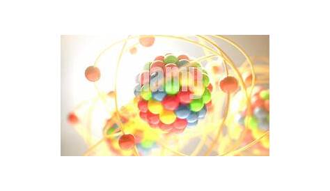 3D Illustration eines Atoms, das ist die kleinste konstituierenden