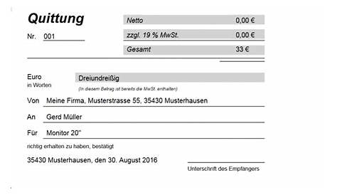 Borgard Verlag Shop • Einzahlungs-/Gebühren-Quittungen - Mit Nummerierung