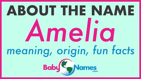 was bedeutet der name amelia