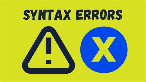 was ist syntax error