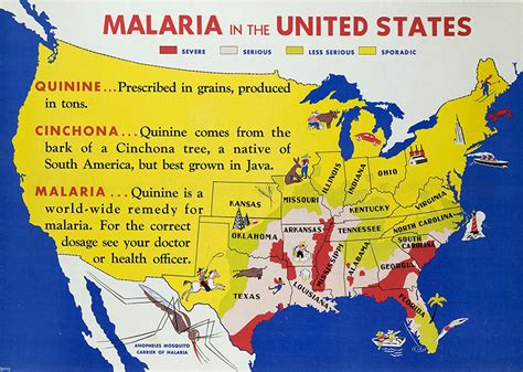 was malaria ever in the us
