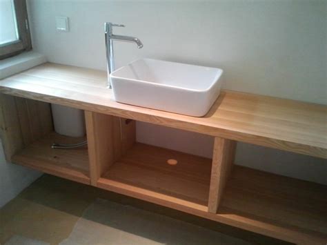 Waschtisch aus Holz für Aufsatzwaschbecken bauen