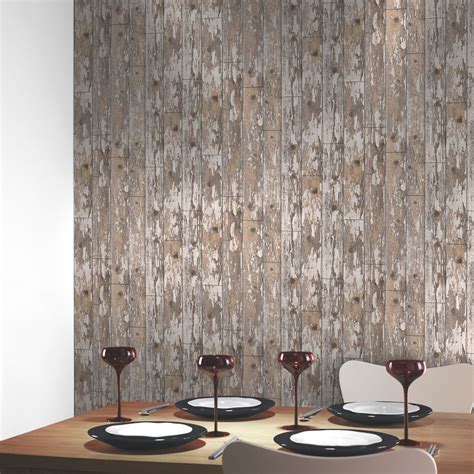 Washable Wood Effect Wallpaper