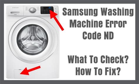 Washer Error Code Nd