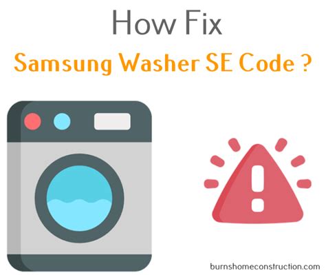 Washer Se Code