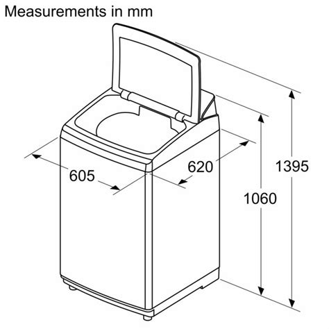 Washing Machine Height With Lid Open