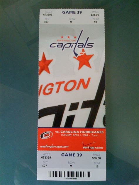 washington capitals game tickets