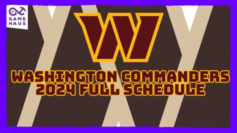 washington commanders football team schedule