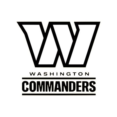 washington commanders logo black and white
