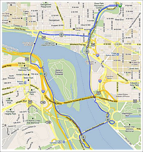 washington dc bridges map