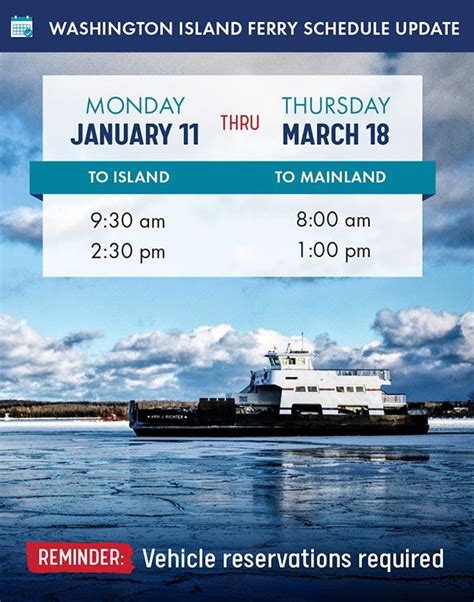 washington ferry schedule 2023