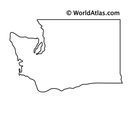 Washington Map Printable Outline