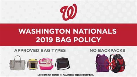 washington nationals park bag policy