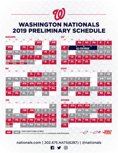 washington nationals schedule 2019 wallpaper