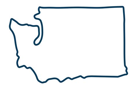Washington State Outline Vector