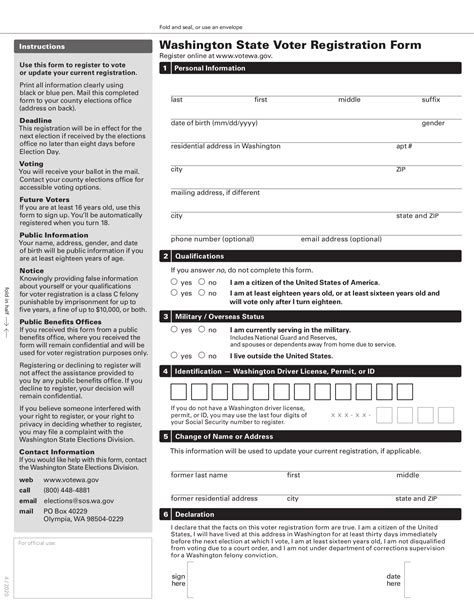 washington state voter registration packet