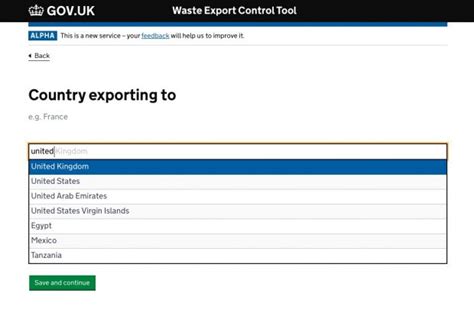 waste export control tool