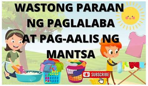 Wastong paraan ng Pag-lalaba at Pag-aalis ng mantsa - YouTube